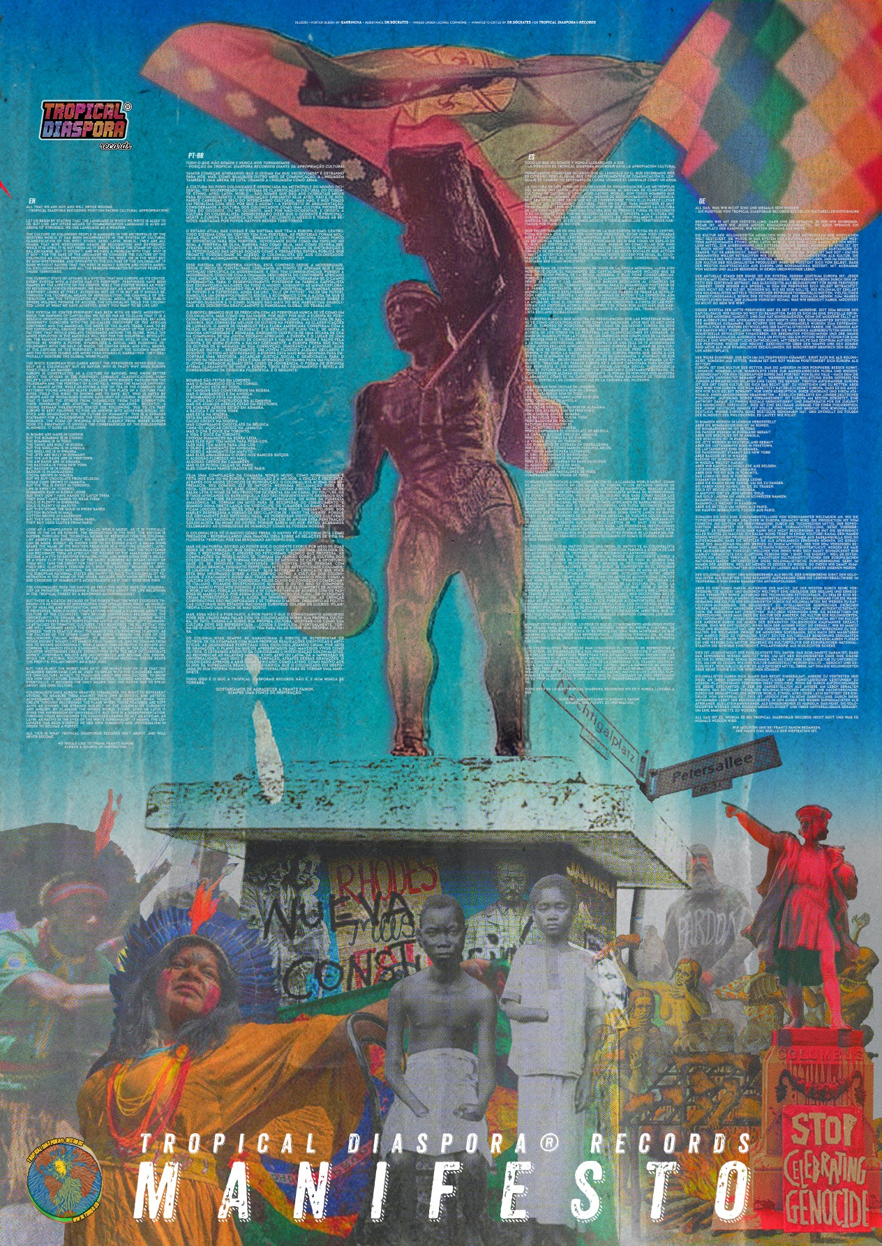 Pôster Tropical Diaspora® Records Manifesto DIN A1