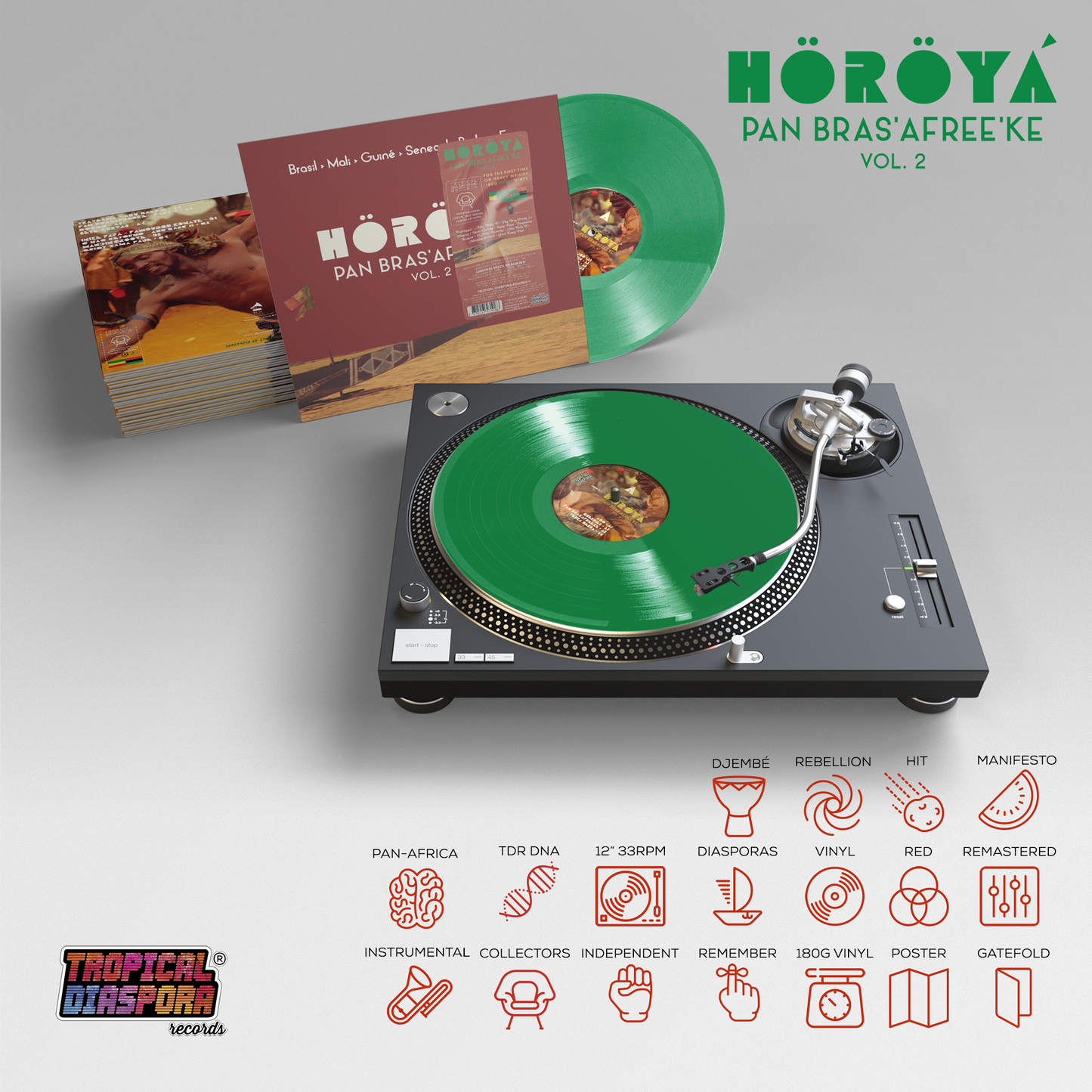 Pan Bras'Afree'Ke Vol.2 [verde] por Höröyá • PRÉ-ENCOMENDA